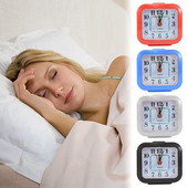 Studentu taimera vienkāršības izpētes hronometrs ar nakts gaismas mini modinātāju, kas atgādina guļamistabas pulksteni