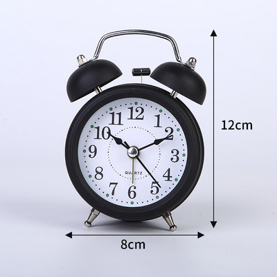 3 inčni metalni budilnik Stolni mali budilnik Mute pokret s noćnim svjetlom Dječji studentski budilnik Dekoracija doma