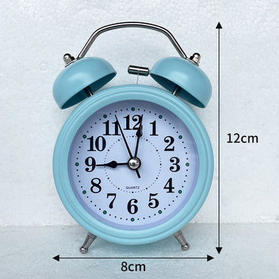 3 inčni metalni budilnik Stolni mali budilnik Mute pokret s noćnim svjetlom Dječji studentski budilnik Dekoracija doma