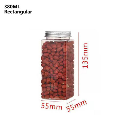 1vnt 350-1000ml PET skaidrių grūdų laikymo sandarinimo bakas virtuvė stambių javų riešutų traškių užkandžių laikymo bpttle organizatoriaus dėžutė