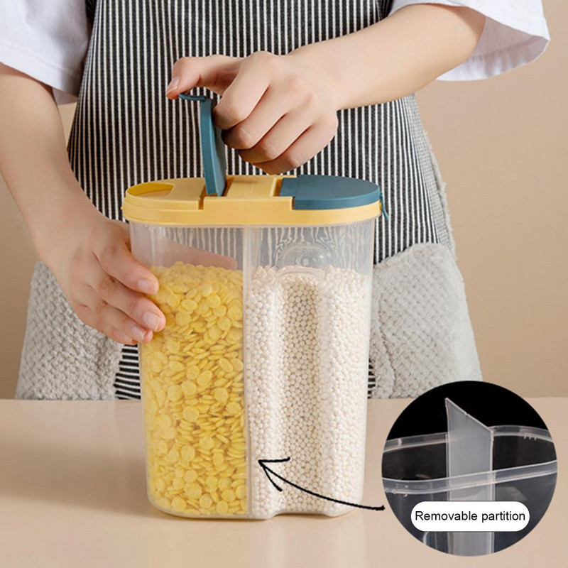 Кутия за храна с голям капацитет Спестяващ място PP Издръжлив буркан за съхранение на зърнени култури Кухненски инструменти контейнер за еды rangement cuisine