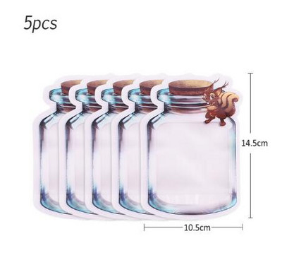 Екологично чиста преносима чанта за буркани Mason Пластмасов кухненски органайзер и кутия за контейнери за съхранение Bolsa De Plastico Rangement Чанти с цип