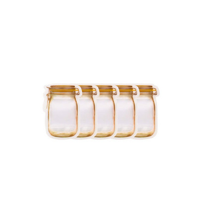 Екологично чиста преносима чанта за буркани Mason Пластмасов кухненски органайзер и кутия за контейнери за съхранение Bolsa De Plastico Rangement Чанти с цип