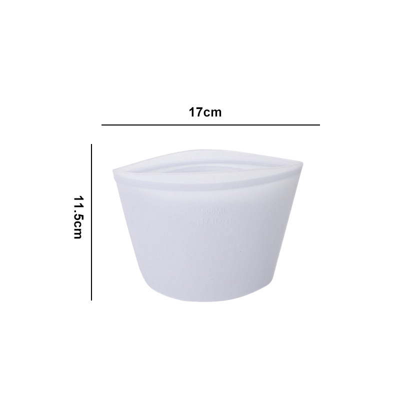 Удебелена, запазваща свежестта силиконова чанта за съхранение на храна Трицветна двойна чанта с цип за многократна употреба Чанта с цип Кухненска храна за многократна употреба