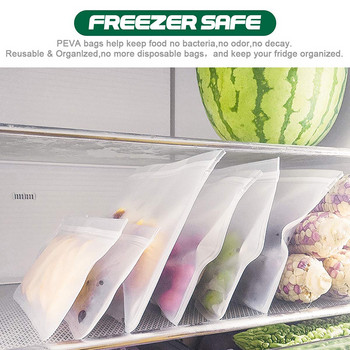 Силиконови контейнери за съхранение на храна Непропускливи Чанти за многократна употреба Кухненски торбички за съхранение на храна във фризер Без BPA