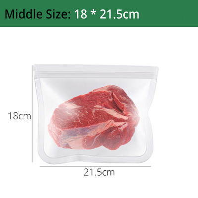 Silikoniniai maisto laikymo konteineriai Neperšlampami daugkartiniai maisto laikymo maišeliai Virtuvės maisto šaldiklio laikymo maišeliai Be BPA