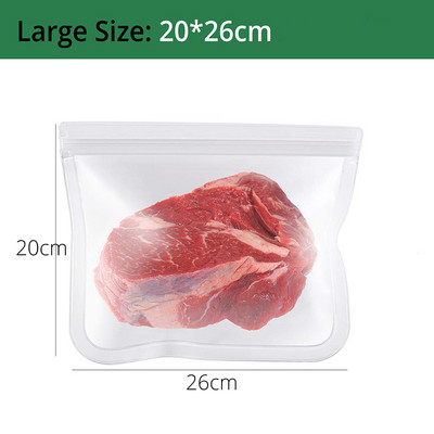 Silikoniniai maisto laikymo konteineriai Neperšlampami daugkartiniai maisto laikymo maišeliai Virtuvės maisto šaldiklio laikymo maišeliai Be BPA