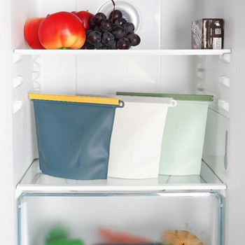 Полезна торбичка за съхранение на зеленчуци Силиконова торбичка за консервиране на храна Голям капацитет Торбичка за съхранение на храна за зеленчуци и месо Спестява място