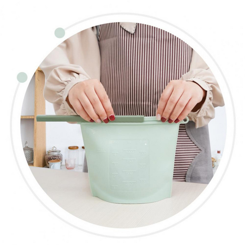 Naudingas daržovių laikymo maišelis Silikoninis maisto konservavimo maišelis Didelės talpos daržovių mėsos maisto laikymo maišelis, taupantis vietą