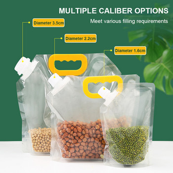 Кухненска запечатваща торбичка за съхранение на зърно. Влагоустойчива, устойчива на насекоми, прозрачна преносима чанта за съхранение на хранителни продукти Кухненски аксесоари