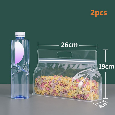 PET maisto maišeliai Daugkartiniai šaldyti stovintys maisto laikymo maišeliai Neperšlampami virtuvės organizatoriai Švieži uždari maišeliai tinka visoms rūšims