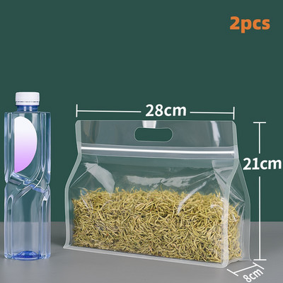 ПЕТ торбички за храна Многократно замразени торбички за съхранение на храна Непропусклив Кухненски органайзер Свежите затворени торбички са подходящи за всякакъв вид