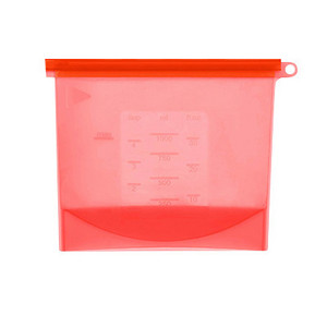 Силиконова чанта за храна За многократна употреба, запазваща свежестта, запечатваща се за съхранение, фризер, чанта с цип, висяща, устойчива на течове чанта за съхранение Кухненски органайзер