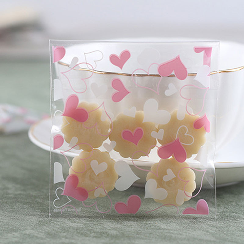 100 vnt. plastikiniai maišeliai ačiū sausainių ir saldainių maišelis, lipnus vestuvių gimtadienio vakarėliui, dovanų maišelis, sausainių kepimo pakavimo maišelis