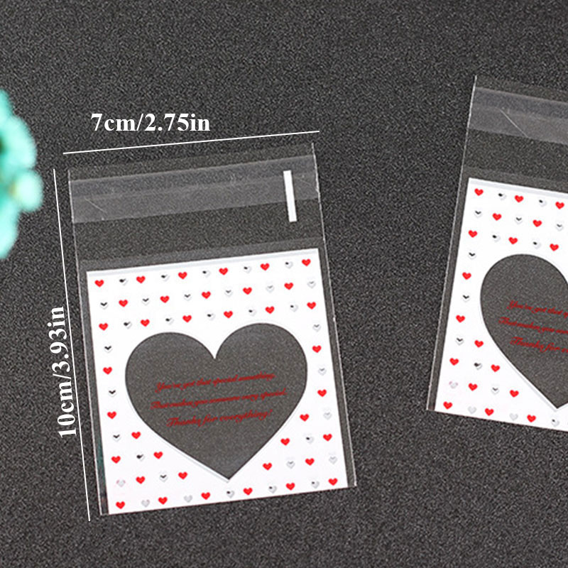 100 vnt. plastikiniai maišeliai ačiū sausainių ir saldainių maišelis, lipnus vestuvių gimtadienio vakarėliui, dovanų maišelis, sausainių kepimo pakavimo maišelis