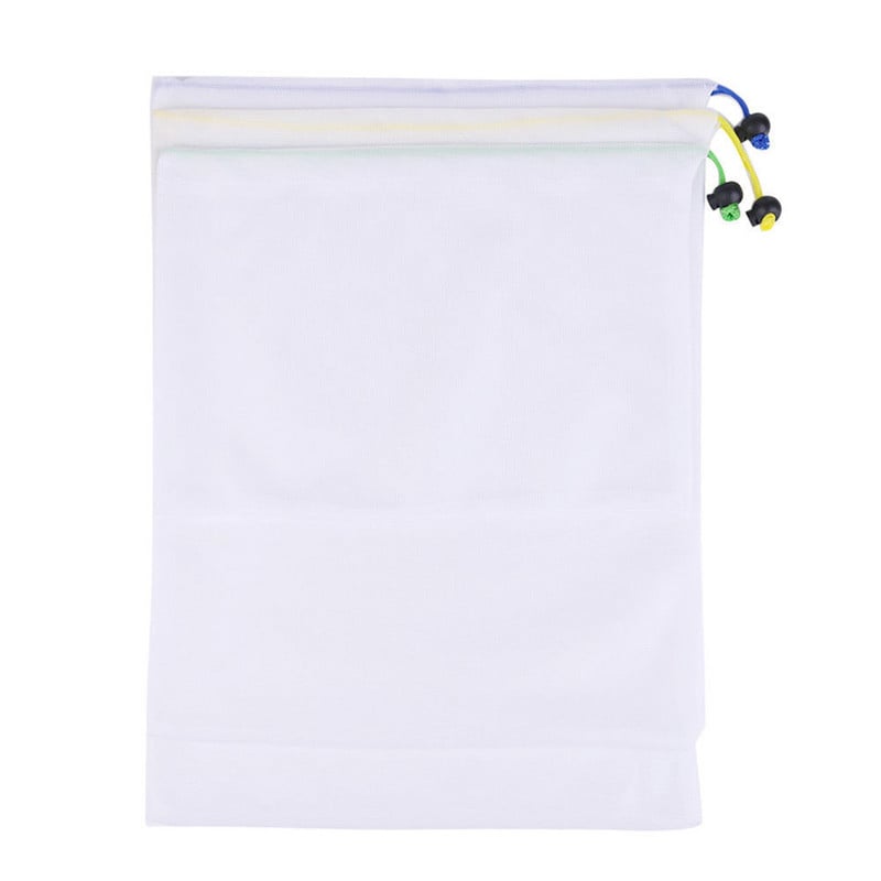 Ekologiški daugkartinio naudojimo tinkliniai gaminių maišeliai, aukščiausios kokybės dvigubai susiuvami tvirti pirkiniai, vaisių ir daržovių tinklinis maišelis 2