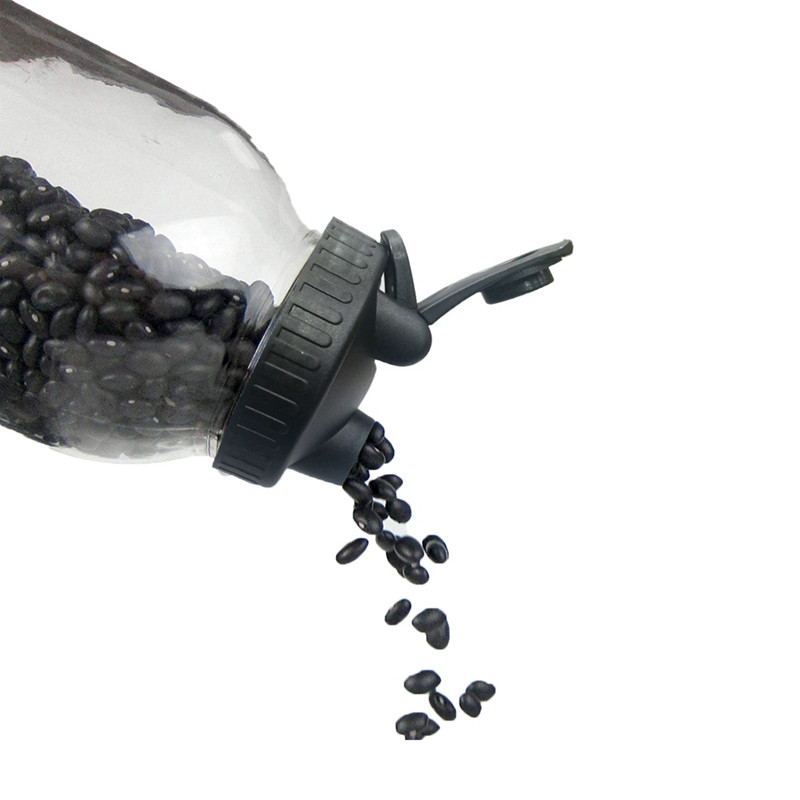 Капак за капаци на буркани Mason Капак за бутилка за пиене с отвори за изливане Капачка за буркан с широко гърло Непропусклив капак за бутилка за кухня #1