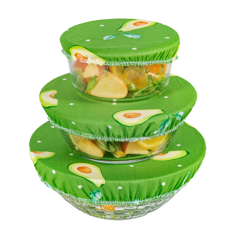 3 бр./компл. капак за купа Памучен капак за многократна употреба, разтегателен капак, прибори за хранене, готварска храна, поддържаща свежест, плат, уплътнение, купа, капак на тенджера