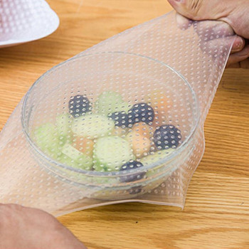 Επαναχρησιμοποιήσιμο κάλυμμα σιλικόνης ελαστικά καπάκια αεροστεγές καλύμματα περιτυλίγματος τροφίμων Διατήρηση φρέσκιας φώκιας Κάλυμμα με ελαστικό περιτύλιγμα Μπολ Κουζινικά σκεύη κουζίνας