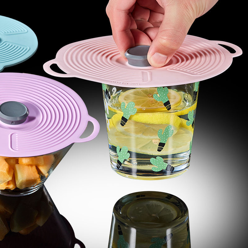Устойчив на разливане запечатан капак за тенджера Силиконови капаци за свежест Уплътнител Купички за многократна употреба могат да покриват храна Свежи капаци Кухненски прибори Инструменти