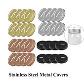 70 mm 8 бр. Капак за касичка за монети Капак от неръждаема стомана Метални капаци Топка за съхранение Буркани за консерви С прорези Вложки Капачка Кухненски консумативи