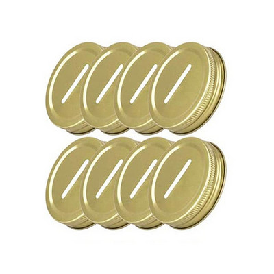 70 mm 8 бр. Капак за касичка за монети Капак от неръждаема стомана Метални капаци Топка за съхранение Буркани за консерви С прорези Вложки Капачка Кухненски консумативи