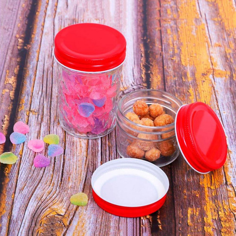 10 бр./лот 70 мм капаци за буркани Mason Екологични капаци за консерви за пиене Непропускливи Завинтващи се капачки за съхранение за буркани с широко гърло