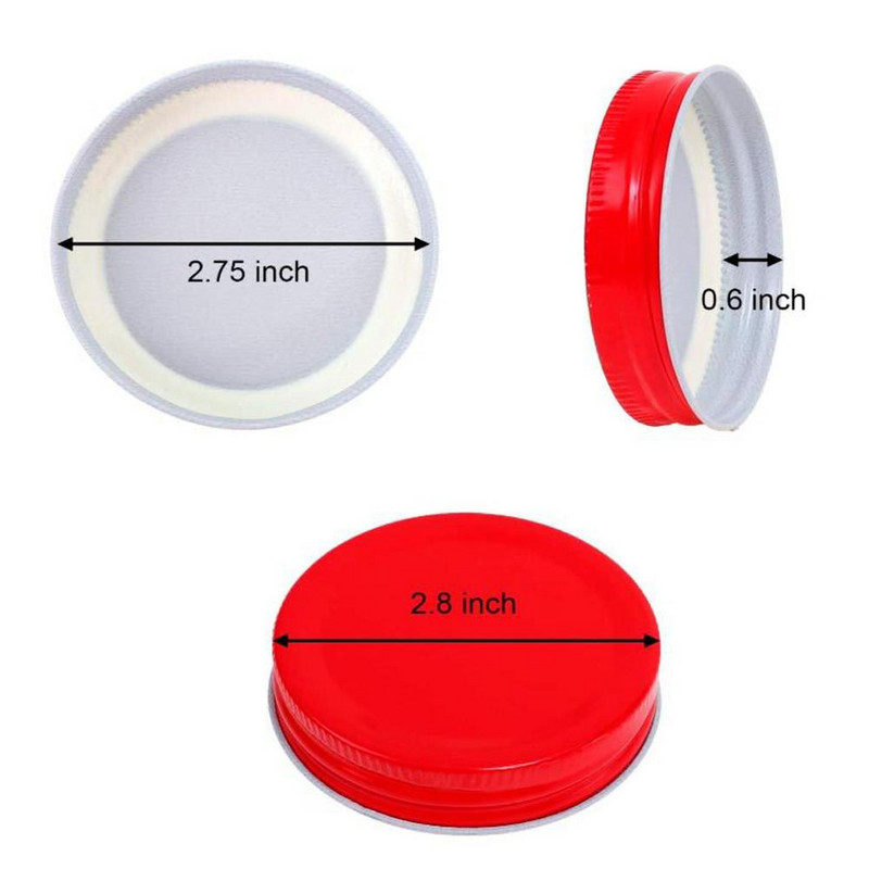 10 бр./лот 70 мм капаци за буркани Mason Екологични капаци за консерви за пиене Непропускливи Завинтващи се капачки за съхранение за буркани с широко гърло