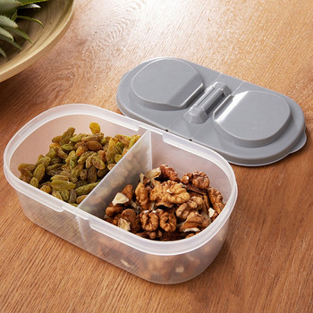 Двойни решетки Кухненска кутия за съхранение Зърна Съхранение на боб Съдържа запечатан контейнер за храна Хладилник Уплътнителни кутии Домашен органайзер