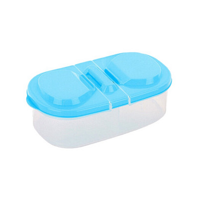 Двойни решетки Кухненска кутия за съхранение Зърна Съхранение на боб Съдържа запечатан контейнер за храна Хладилник Уплътнителни кутии Домашен органайзер