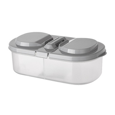 Двойни решетки Кухненска кутия за съхранение Зърна Съхранение на боб Съдържа запечатан контейнер за храна Хладилник Уплътнителни кутии Домашен органайзер