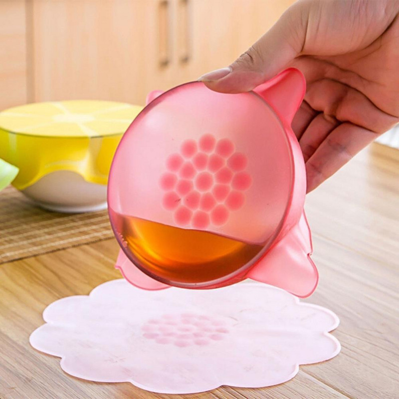 Силиконов капак Разтегателен капак Купа Уплътнителен капак Многократно използваеми херметични капаци за опаковки за храна Капаци за запазване на свежестта на храната Кухненски инструменти