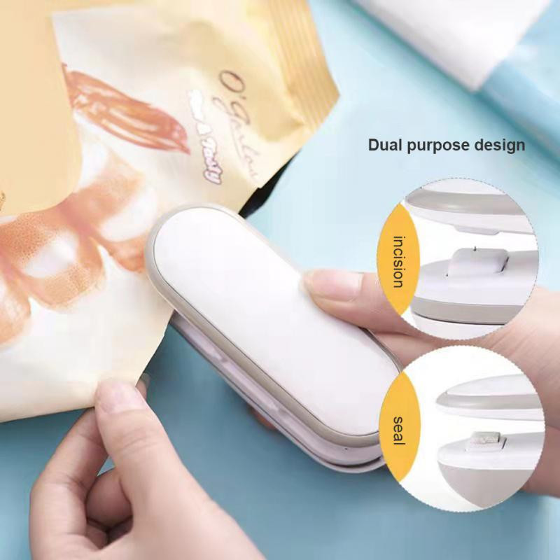 Virtuvės mini maišelių sandarinimo mašina Vakuuminis maisto sandariklis 2 viename šilumos sandariklis Rankinis nešiojamas maišų sandariklis Pakavimo mašinos maišų sandariklis