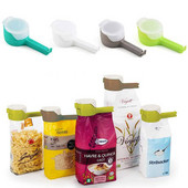 Uzkodu aizzīmogošanas skava Plastmasas, svaigi noturīga blīvējuma skava Pārtikas taupīšanas ierīce Ceļojumu virtuves aksesuāri Rokas pārtikas uzglabāšanas maisa skava