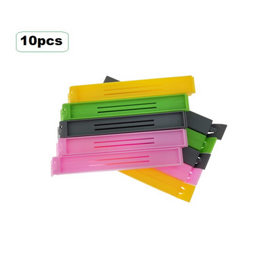 WBBOOMING 10 бр./лот Храна за съхранение на закуски Уплътнение за запечатване на чанта Щипки Уплътнителна скоба Щипки за чанта за храна Кухненски инструмент Щипка за затваряне на храна