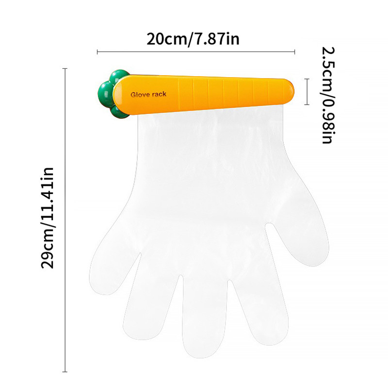 Креативен органайзер за ръкавици Неплъзгащ се шкаф Хладилник Щипка за ръкавици Лесен за носене Органайзер за ръкавици за еднократна употреба Кухненска джаджа