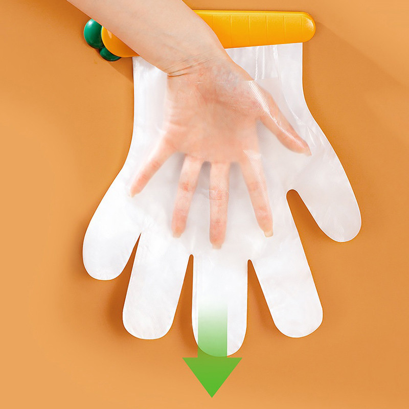 Креативен органайзер за ръкавици Неплъзгащ се шкаф Хладилник Щипка за ръкавици Лесен за носене Органайзер за ръкавици за еднократна употреба Кухненска джаджа