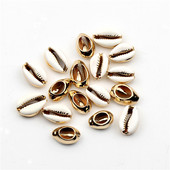 10 бр. Златни естествени морски черупки Coquillage Beach Decor Направи си сам Раковина за декорация на дома за изработка на бижута Разкрасяване в морски стил