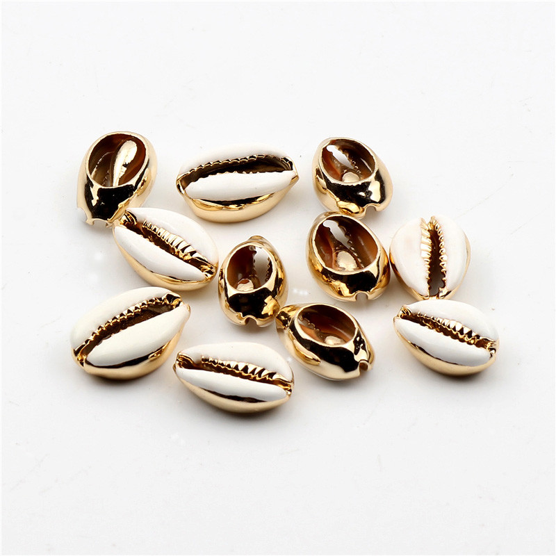 10 бр. Златни естествени морски черупки Coquillage Beach Decor Направи си сам Раковина за декорация на дома за изработка на бижута Разкрасяване в морски стил