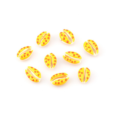 10 бр. Естествени морски раковини Смесен печат на цветя Декорация на раковини за изработка на бижута Направи си сам занаяти Coquillage Плажен декор 10-20 мм