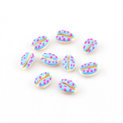 10 бр. Естествени морски раковини Смесен печат на цветя Декорация на раковини за изработка на бижута Направи си сам занаяти Coquillage Плажен декор 10-20 мм