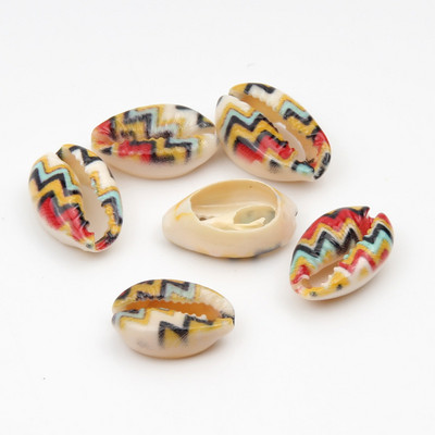 10 бр. Естествени морски раковини Смесен печат на цветя Декорация на раковини за изработка на бижута Направи си сам занаяти Coquillage Плажен декор 10-20 мм