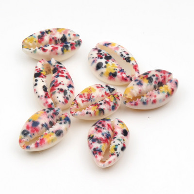 10 бр. Естествени морски раковини Смесен печат на цветя Декорация на раковини за изработка на бижута Направи си сам занаяти Coquillage Плажен декор 10-20 мм