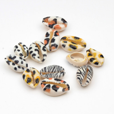 10 бр. Естествени морски раковини Смесен печат на цветя Декорация на раковини за изработка на бижута Направи си сам занаяти Coquillage Плажен декор 10-20 мм