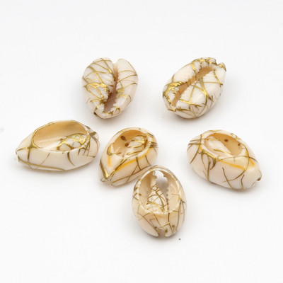 10 бр. Естествени морски раковини Смесен печат на цветя Декорация на раковини за изработка на бижута Направи си сам занаяти Coquillage Плажен декор 10-20 мм