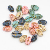 10 бр. Златни вени, изрязани от естествени морски раковини за изработка на бижута Направи си сам, занаяти Декорация на дома Coquillage Shell Beach Decor 10-20 mm