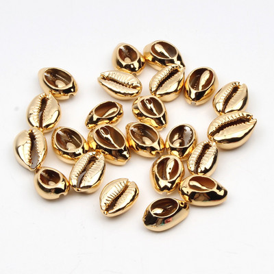 10 бр. Златни вени, изрязани от естествени морски раковини за изработка на бижута Направи си сам, занаяти Декорация на дома Coquillage Shell Beach Decor 10-20 mm