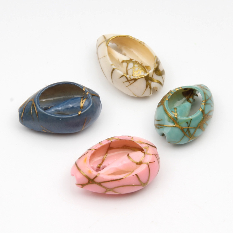 10 бр. Златни вени, изрязани от естествени морски раковини за изработка на бижута Направи си сам, занаяти Декорация на дома Coquillage Shell Beach Decor 10-20 mm