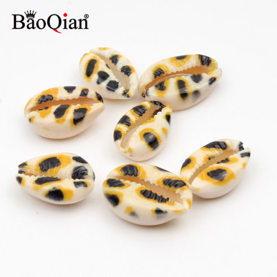 10 бр. 10-20 мм леопардов принт Естествени морски черупки Декор на плажа Занаяти за Направи си сам декорация на дома Миди Украса на аквариум Раковина