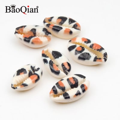 10 бр. 10-20 мм леопардов принт Естествени морски черупки Декор на плажа Занаяти за Направи си сам декорация на дома Миди Украса на аквариум Раковина
